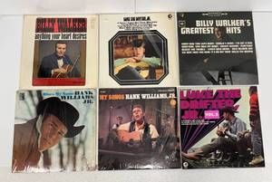 Group Of Vintage  LP Albums Including  Hank Williams JR. And More