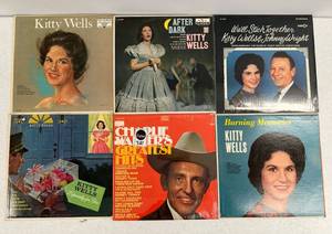 Group Of Vintage  LP Albums Including Kitty Wells And More