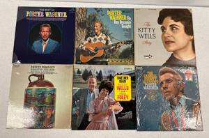 Group Of Vintage  LP Albums Including Porter Wagoner And More