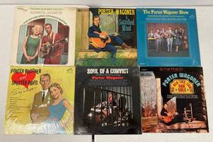Group Of Vintage  LP Albums Including Porter Wagoner And More