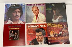 Group Of Vintage  LP Albums Including Freddy Fender And More