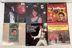 Group Of Vintage  LP Albums Including Elvis Presley And More