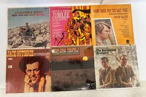 Group Of Vintage  LP Albums Including  Jack Guthrie And More