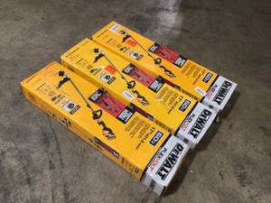 Lot of 3 DEWALT 60V MAX Brushless Cordless Battery Powered Attachment Capable String Trimmer Kit, (1) FLEXVOLT 3Ah Battery and Charger Customer Returns See Pictures