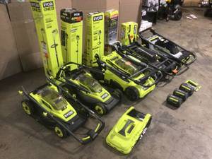Lot of Assorted Ryobi Lawn Care Items Customer Returns See Pictures