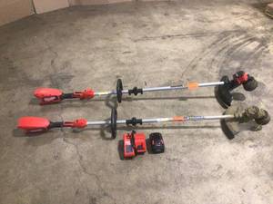 Lot of 2 Milwaukee M18 18V Lithium-Ion Brushless Cordless String Trimmer Open box Customer Returns See Pictures