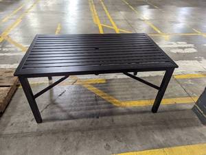 lot 203 image: Aluminum Powder Coated Patio Dining Table