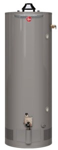 lot 318 image: Rheem Performance 75 Gal. Tall 6 Year 76,000 BTU Natural Gas Tank Water Heater, XG75T06ST76U0 - Slight Dent, Missing Damper and Valve.