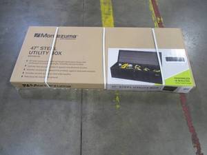 lot 313 image: Montezuma 47 in Steel Utility Box - NEW IN BOX.