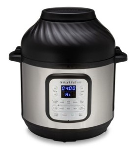 lot 347 image: Instant Pot Duo Crisp and Air Fryer, 6 Quart 11-in-1 One-Touch Multi-Use Programmable Pressure Cooker with Air Fryer Lid, 140-0021-01.