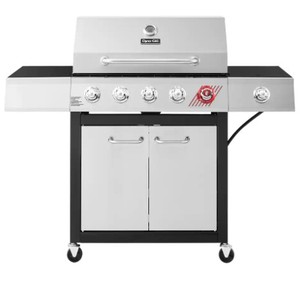 lot 355 image: Dyna-Glo 5-Burner Propane Gas Grill in Stainless Steel with TriVantage Multifunctional Cooking System, GDF481CRP-D - Wrong Parts for Grill