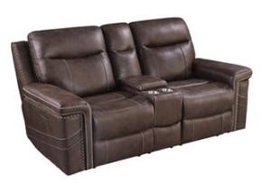lot 378 image: Coaster Furniture Wixom Brown Power2 Loveseat, 603512PP. - In nice working condition.