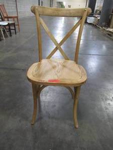 lot 364 image: Flash Furniture Advantage Natural X-Back Chair, X-back-NAT-EC.