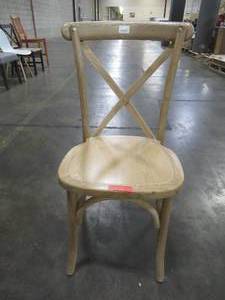 lot 365 image: Flash Furniture Advantage Lime Wash X-Back Chair, X-back-LW-EC.