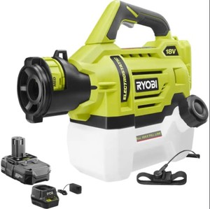 lot 391 image: Ryobi ONE 18V Cordless Electrostatic 0.5 Gal Sprayer with 2.0 Ah Battery and Charger, P2890.