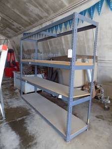 Adjustable Steel Rack with Wood Shelves