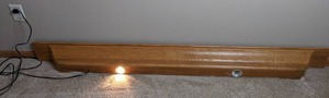 lot 51 image: Lighted Over Bed Shelving with Touch On and Off