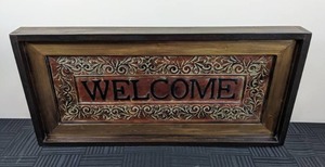 lot 46 image: Decorative Welcome Framed Wall Art