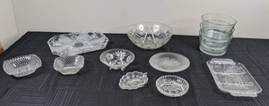 lot 132 image: Collection of Beautiful Glass Serving Dishes, Platters, Bowls and More