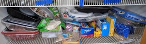 lot 180 image: As Assortment of Ziplock, Up & UP, Glad, Napkins, Trays, Plastic Flatware and More