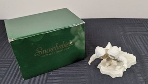lot 78 image: Snowbabies We Make a Great Pair Ceramic Figure, Signed by Original Artist Kristi Jensen Pierro, 1999