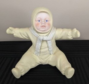 lot 81 image: Dept. 56 Snowbabies Ceramic Music Box Signed by Original Artist Kristi Jensen Pierro, 1999