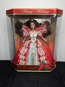 lot 275 image: NEW Vintage Mattel Happy Holidays 1997 Barbie