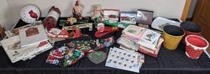 lot 221 image: Christmas Decorations, Clothing, Gift Wrapping Supplies and More