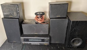 lot 341 image: Magnavox MX891PRO Digital Stereo AV Receiver System with Subwoofer, 6 Speakers & Wire