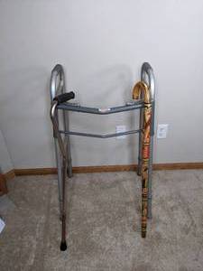 lot 302 image: Guardian Walker and (2) Walking Canes
