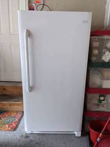 lot 1 image: Frigidaire Upright Freezer, White