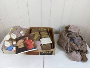 lot 50 image: Sears Roebuck & Co and Bonbon Italian Mohair Raw Material Yarn