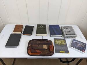 lot 95 image: Collection of Books The Living Bible, Jesus Calling, Holy Bible, Promises for Your Everyday Life and More