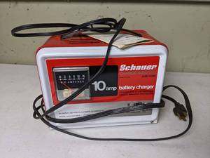 lot 134 image: Vintage Schauer Charge Master 10 Amp Battery Charger Model C6612