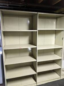lot 38 image: 10-Shelf Closed Customizable Shelving Unit, 73 x 19 x 85