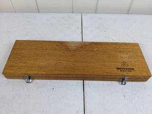 lot 15 image: Vintage Mitutoyo Dial Caliper Depth Gauge with Case