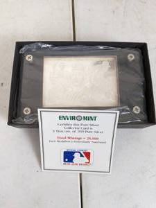 lot 11 image: 1992 Nolan Ryan Vintage Enviromint 3 Troy ozs. of .999 Pure Silver MLB Medallion Limited Edition 960125000