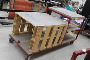 WoodMetal Industrial Cart