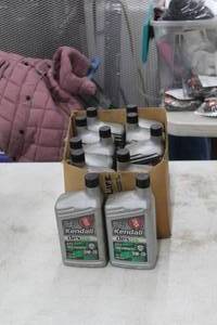 Lot of (11) Kendall GT-1 0W-20 Full Synthetic Motor Oil 1-Quart Plastic Bottles