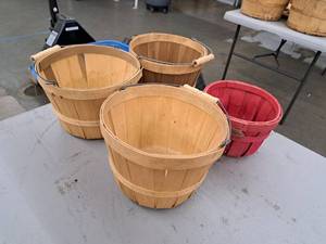 Lot of (4) Wood Baskets