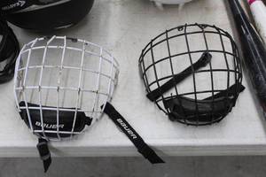 Lot of (2) Bauer Hockey Goalie Face Masks