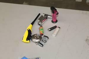 (6) Lighters, (2) Locks with Key