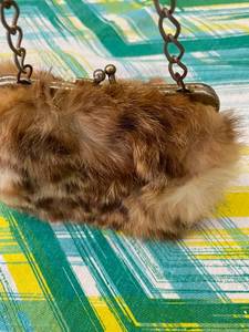 lot 382 image: Small Authentic Fur Purse wChain Strap