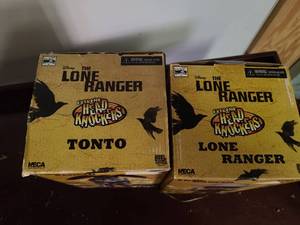 lot 39 image: Collectible Lone Ranger and Tonto Head Knockers, New