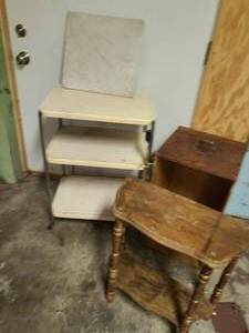lot 56 image: Tables and Stands for Repurposing