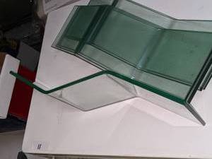lot 102 image: 5 Thick Wave Glass Shelves