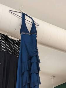 lot 66 image: Navy Blue Formal Halter Dress