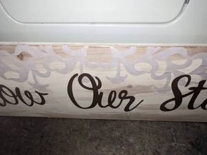 lot 354 image: This is how Our Story begins Wood Sign