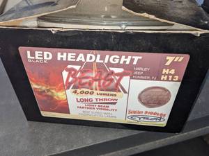 lot 66 image: Beast Cyron 7 Motorcycle Headlight, 4,000 Lumens, Black