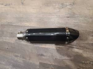 lot 83 image: Motorcycle Slip On Exhaust Muffler,1.5-2 Carbon Fiber Unversal Exhaust Slip on Silencers & Mufflers For Dirt Bike Street Bike Scooter ATV Racing Exhaust Pipes